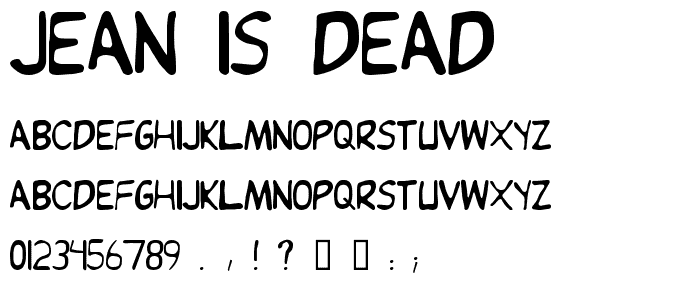Jean is Dead font